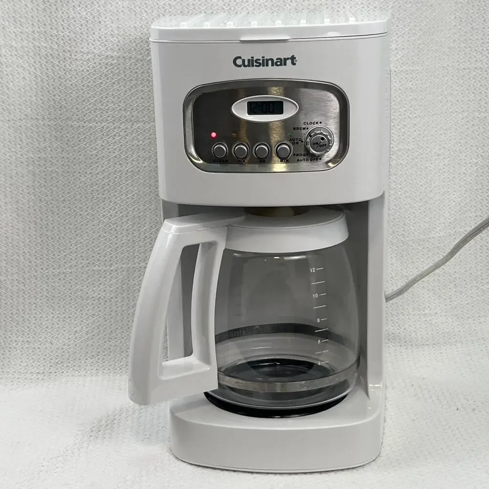 Cuisinart DCC-1100 12-Cup Programmable Coffee Maker White W/ Glass Carafe